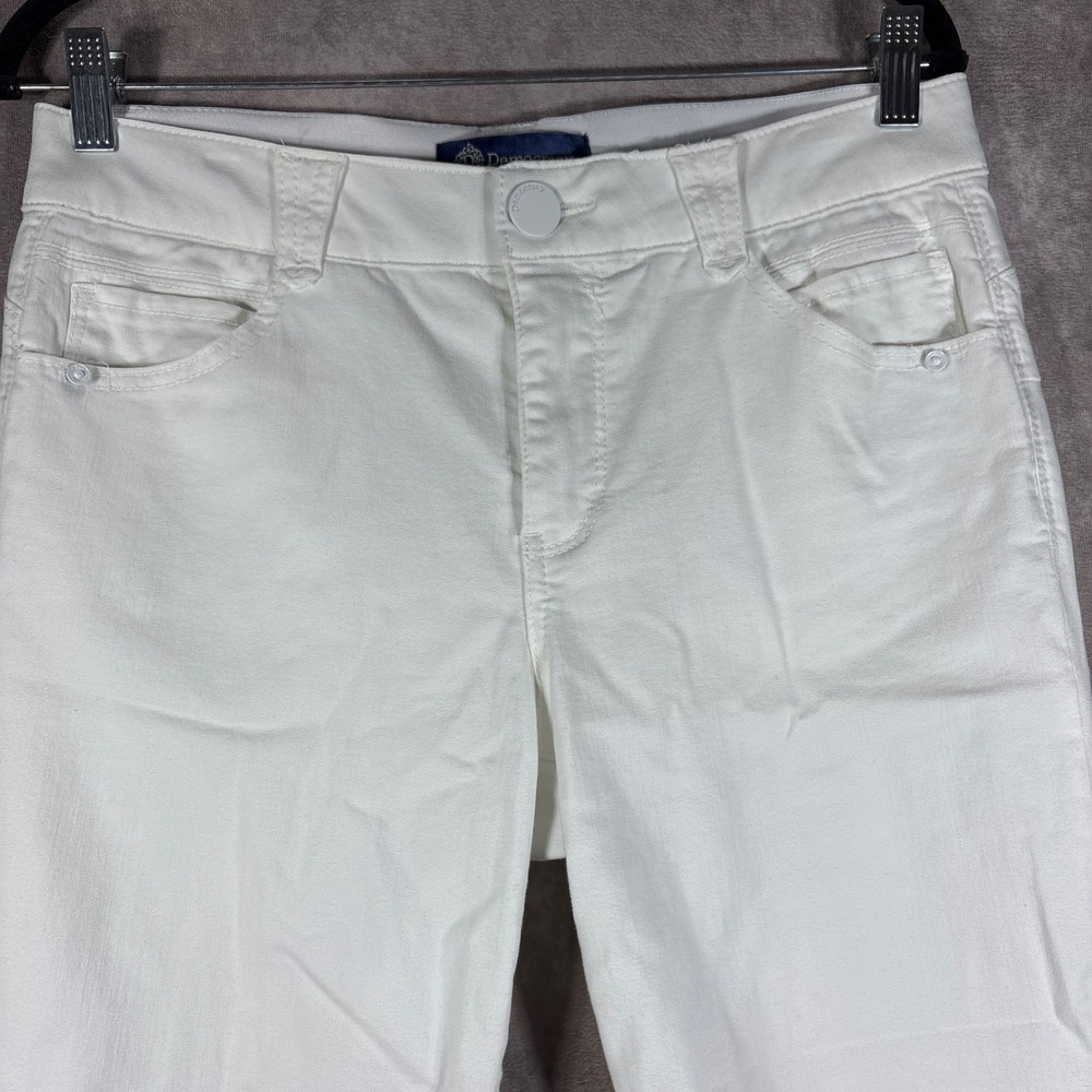 Democracy Shorts Women 8 White Ab solution Bermuda Casual Stretch Denim Everyday - Picture 2 of 10